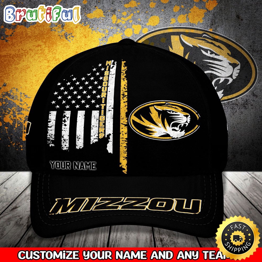 NCAA Missouri Tigers Baseball Cap Your Name Custom Baseball Cap