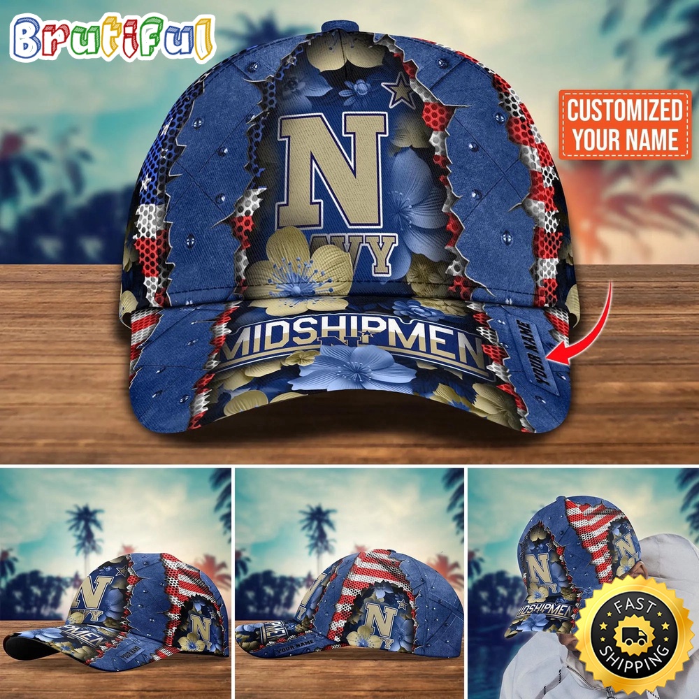 NCAA Navy Midshipmen Baseball Cap Custom Cap For Fans