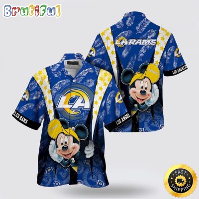 NFL Los Angeles Rams Hawaiian Shirt Mickey Mouse Ball
