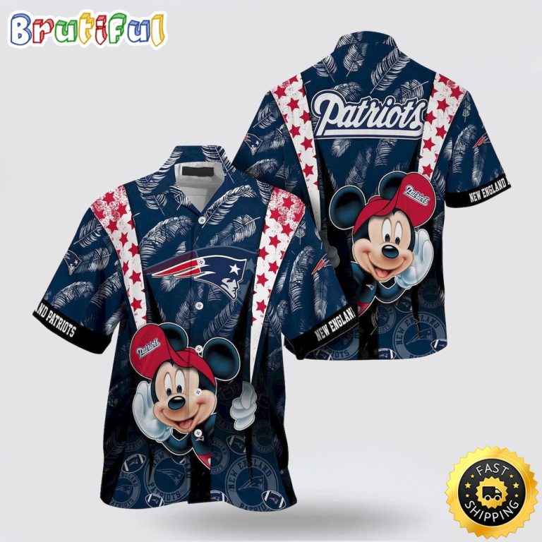 NFL New England Patriots Hawaiian Shirt Mickey Mouse Ball