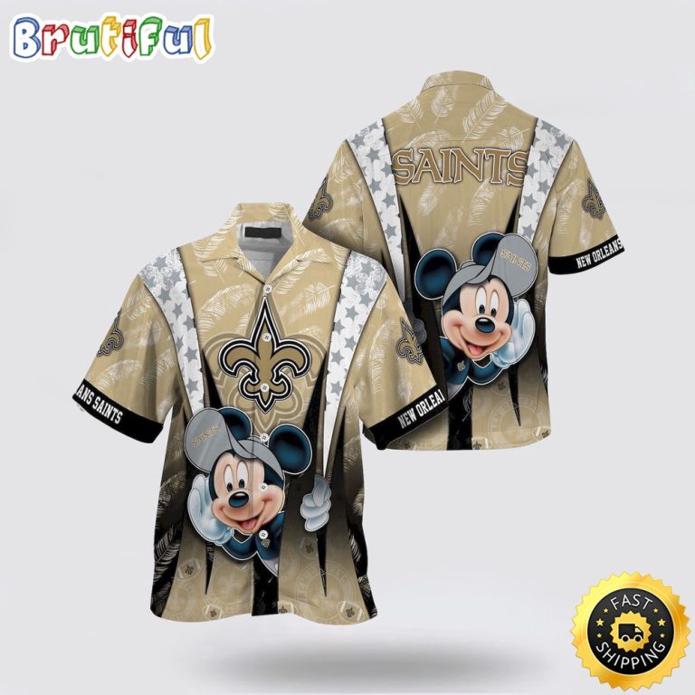 NFL New Orleans Saints Hawaiian Shirt Mickey Mouse Ball