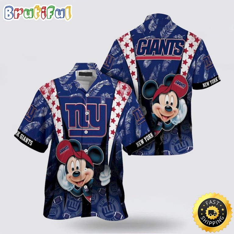 NFL New York Giants Hawaiian Shirt Mickey Mouse Ball