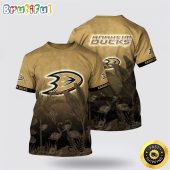 NHL Anaheim Ducks All Over Print T Shirt Tropical Flamingo Pattern Summer T Shirt