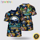 NHL Buffalo Sabres All Over Print T Shirt With Tropical Fruits Summer T Shirt