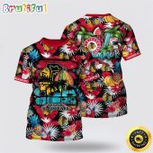 NHL Chicago Blackhawks All Over Print T Shirt With Tropical Fruits Summer T Shirt