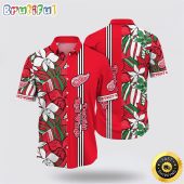 NHL Detroit Red Wings Hawaiian Shirt Tropical Tropical Forest Floral Pattern Summer Hawaiian Shirt