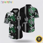 NHL Los Angeles Kings Hawaiian Shirt Tropical Tropical Forest Floral Pattern Summer Hawaiian Shirt