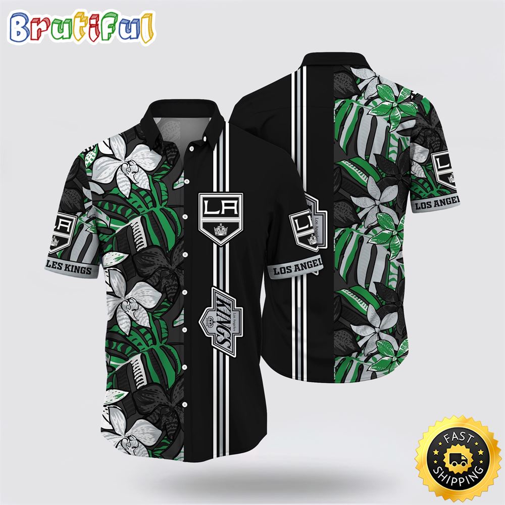NHL Los Angeles Kings Hawaiian Shirt Tropical Tropical Forest Floral Pattern Summer Hawaiian Shirt NHL Los Angeles Kings Hawaiian Shirt Tropical Tropical Forest Floral Pattern Summer Hawaiian Shirt