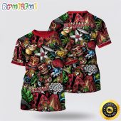 NHL Ottawa Senators All Over Print T Shirt Tropical Tiki Pattern Summer T Shirt