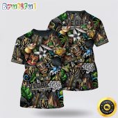 NHL Vegas Golden Knights All Over Print T Shirt Tropical Tiki Pattern Summer T Shirt