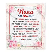 Nana Blanket From Grandkids Granddaughter Grandson We Hugged This Blanket Floral Personalized Blanket For Mom Mother S Day Gifts Blanket 1 N3vtu1.jpg - demo10