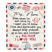 Nana Blanket From Grandkids I Love You Hugs Air Mail Letter Personalized Blanket For Mom Mother S Day Gifts Blanket 1 Uwj8uq.jpg - demo10