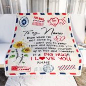 Nana Blanket From Grandkids Love Big Hug Air Mail Letter Sunflower Personalized Blanket For Mom Mother S Day Gifts Blanket 2 Mryikk.jpg - demo10