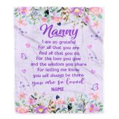 Nanny Blanket From Kids Floral Butterfly Love You Give Personalized Blanket For Mom Mother S Day Gifts Blanket 1 Man8br.jpg - demo10