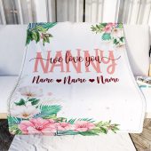 Nanny Blanket From Kids We Love You Floral Personalized Blanket For Mom Mother S Day Gifts Blanket 2 Zz1oni.jpg - demo10