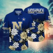 Navy Midshipmen NCAA Flower Aloha Hawaiian Shirt 13, NCAA Hawaiian Shirt