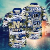 Navy Midshipmen NCAA Flower Aloha Hawaiian Shirt 8, NCAA Hawaiian Shirt