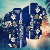 Navy Midshipmen Style Hot Trending Summer NCAA Flower Aloha Hawaiian Shirt, NCAA Hawaiian Shirt