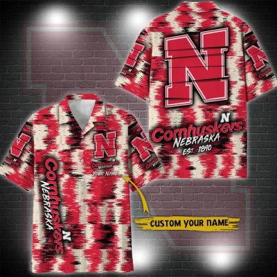 Nebraska Cornhuskers Custom NCAA Aloha Hawaiian Shirt, NCAA Hawaiian Shirt
