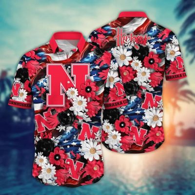 Nebraska Cornhuskers NCAA Aloha Hawaiian Shirt 1, NCAA Hawaiian Shirt
