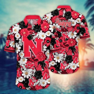 Nebraska Cornhuskers NCAA Flower Aloha Hawaiian Shirt 8, NCAA Hawaiian Shirt