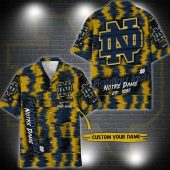 Notre Dame Fighting Irish Aloha Hawaiian Shirt Custom Your Name, NCAA Hawaiian Shirt