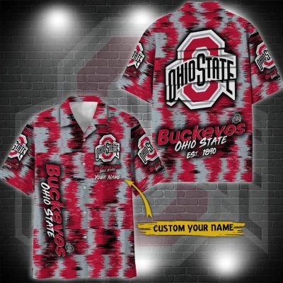 Ohio State Buckeyes Aloha Hawaiian Shirt Custom Your Name, NCAA Hawaiian Shirt