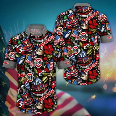 Ohio State Buckeyes Style Hot Trending Summer NCAA Flower Aloha Hawaiian Shirt 15, NCAA Hawaiian Shirt