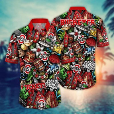 Ohio State Buckeyes Style Hot Trending Summer NCAA Flower Aloha Hawaiian Shirt 6, NCAA Hawaiian Shirt