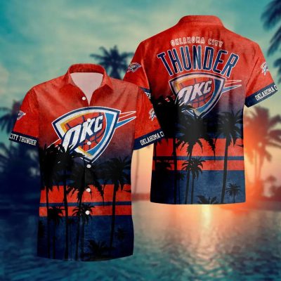 Oklahoma City Thunder Aloha Hawaiian Shirt, NCAA Hawaiian Shirt