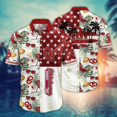 Oklahoma Sooners NCAA Flower Aloha Hawaiian Shirt 11, NCAA Hawaiian Shirt