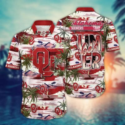 Oklahoma Sooners NCAA Flower Aloha Hawaiian Shirt 8, NCAA Hawaiian Shirt