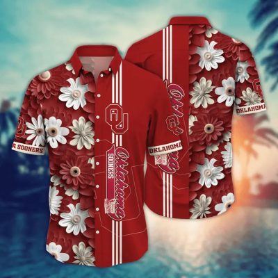 Oklahoma Sooners Style Hot Trending Summer NCAA Flower Aloha Hawaiian Shirt, NCAA Hawaiian Shirt