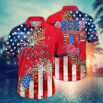 Ole Miss Rebels NCAA Aloha Hawaiian Shirt, NCAA Hawaiian Shirt