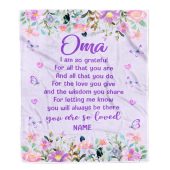 Oma Blanket From Granddaughter Grandson Floral Butterfly Love You Give Personalized Blanket For Mom Mother S Day Gifts Blanket 1 Og0mfq.jpg - demo10