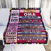 Oma Blanket From Granddaughter Grandson Thank You For The Love Personalized Blanket For Mom Mother S Day Gifts Blanket 2 Trkjn5.jpg - demo10