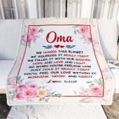 Oma Blanket From Grandkids Granddaughter Grandson We Hugged This Blanket Floral Personalized Blanket For Mom Mother S Day Gifts Blanket 2 Wst2cl.jpg - demo10