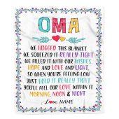 Oma Blanket From Grandkids We Hugged This Blanket Personalized Blanket For Mom Mother S Day Gifts Blanket 1 Icn4o5.jpg - demo10