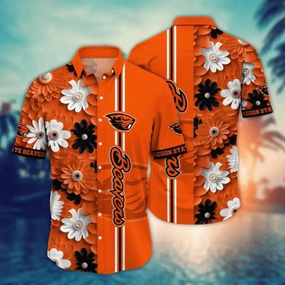 Oregon State Beavers Style Hot Trending Summer NCAA Flower Aloha Hawaiian Shirt, NCAA Hawaiian Shirt