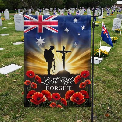 Anzac Day Australian Veteran Lest We Forget Flag MLN5173TNB - Flagwix Anzac Day Australian Veteran Lest We Forget Flag MLN5173TNB - Flagwix