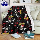 Pattern Mickey Mouse Disney Fleece Blanket Gift For Fan - Musicdope90s