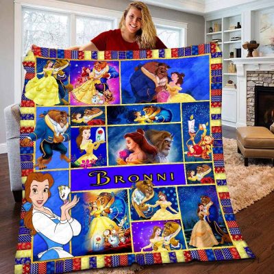 Personalized Disney Beauty And The Beast Disney Quilt Blanket Personalized Disney Beauty And The Beast Disney Quilt Blanket
