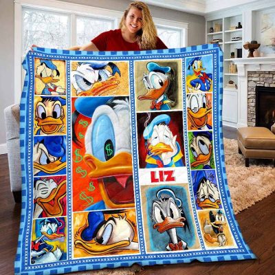 Personalized Disney Donald Duck Fleece Blanket For Baby Personalized Disney Donald Duck Fleece Blanket For Baby