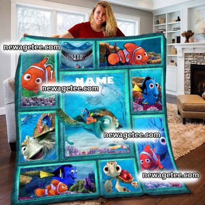 Personalized Disney Finding Nemo Fleece Quilt Blanket Personalized Disney Finding Nemo Fleece Quilt Blanket