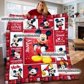 Personalized Disney Mickey Mouse Soft Fleece Blanket