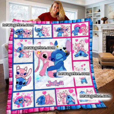 Personalized Disney Stitch Angel Sherpa Blanket Stitch Angel - Etsy Singapore