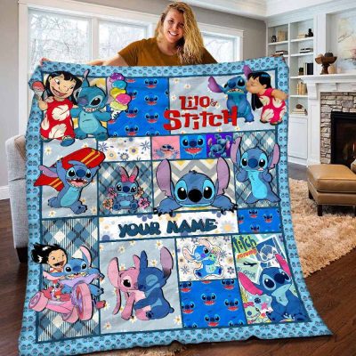 Personalized Disney Stitch Quilt Lilo And Stitch Fleece Blanket Personalized Disney Stitch Quilt Lilo And Stitch Fleece Blanket