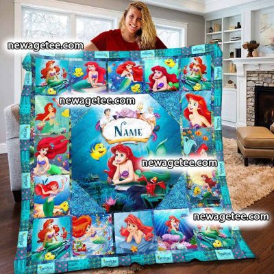 Personalized Disney The Little Mermaid Ariel Princess Quilt Blanket Personalized Disney The Little Mermaid Ariel Princess Quilt Blanket