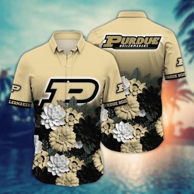 Purdue Boilermakers NCAA Flower Aloha Hawaiian Shirt 13, NCAA Hawaiian Shirt