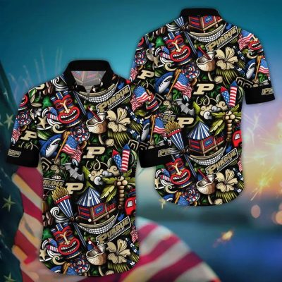 Purdue Boilermakers NCAA Flower Aloha Hawaiian Shirt 14, NCAA Hawaiian Shirt